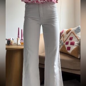 Rollas White Flared Jeans